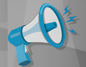 illustratie megafoon