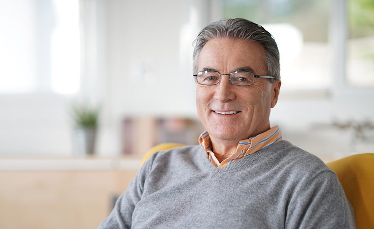 illustratie man met bril